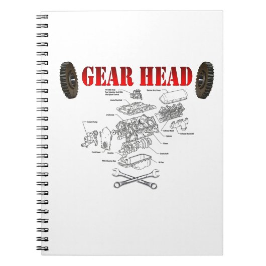 GEAR HEAD NOTITIEBOEK (Voorkant)