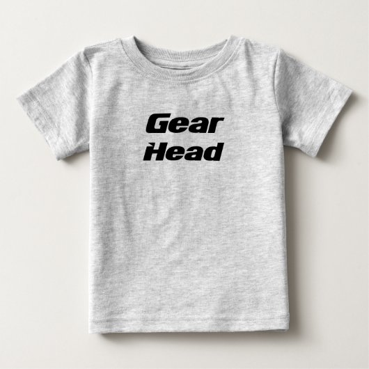Gear Head onsie voor baby. (Voorkant)