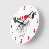 GEAR HEAD RONDE KLOK (Hoek)