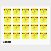 GEAR HEAD VIERKANTE STICKER (Vel)