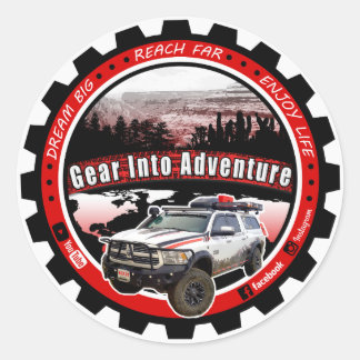 Gear in Adventure-ondersteuning 3 inch sticker