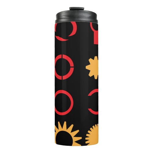 Gear Pattern Ornament Tumbler Thermosbeker (Voorkant)