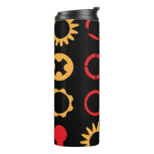 Gear Pattern Ornament Tumbler Thermosbeker (Gedraaid links)