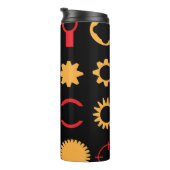 Gear Pattern Ornament Tumbler Thermosbeker (Geroteerd rechts)