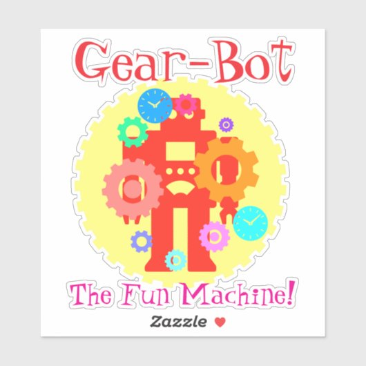 Gear Robot Sticker (Vel)