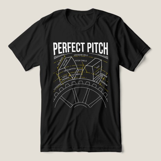 Gear Teeth Anatomy – Perfect Pitch Edition Tri-Blend Shirt (Design voorkant)