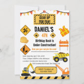 Gear Up gepersonaliseerde bouw thema verjaardag Kaart (Voorkant)