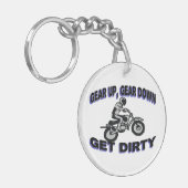Gear Up Get Dirty Motocross Sleutelhanger (Voorkant Links)