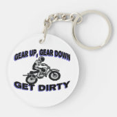 Gear Up Get Dirty Motocross Sleutelhanger (Achterkant)