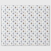 Gear Up voor Fun Robot Kinder Happy Birthday Cadeaupapier (Vlak)