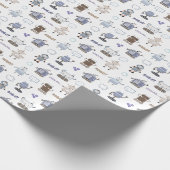 Gear Up voor Fun Robot Kinder Happy Birthday Cadeaupapier (Hoek)