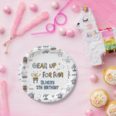 Gear Up voor Fun Robot Kinder Happy Birthday Papieren Bordje (Feest)