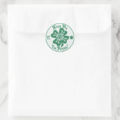 Gear van de Pi-Rish Party Ronde Sticker (Tas)
