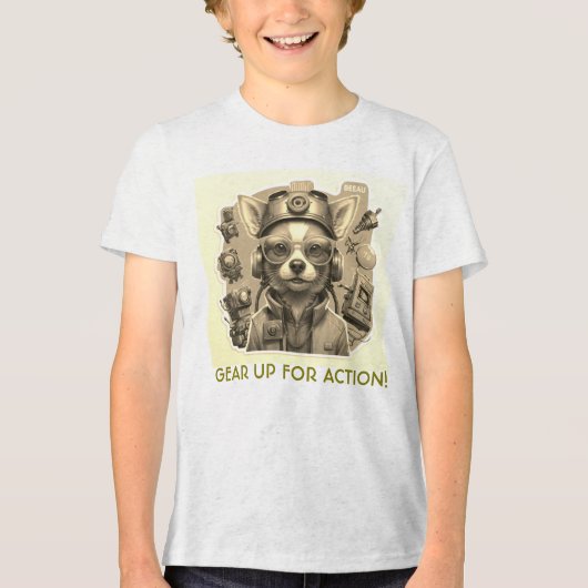 Gear voor actie! Tri-Blend shirt (Voorkant)