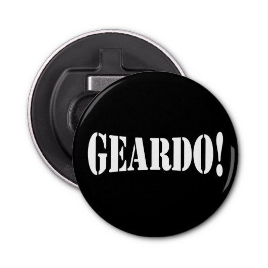 GEARDO! BUTTON FLESOPENER (Voorkant)