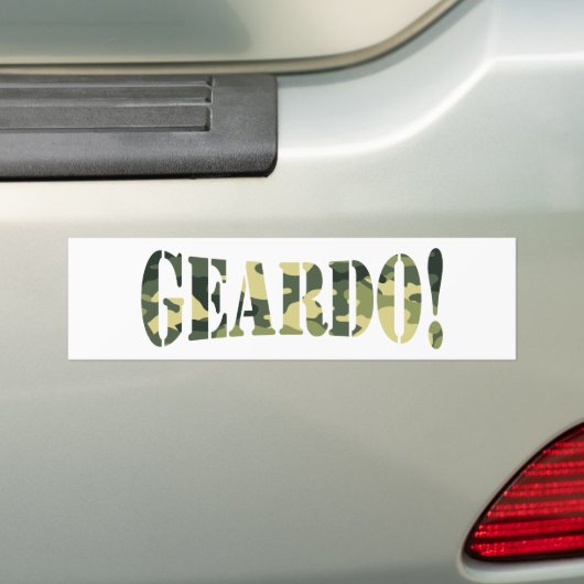 GEARDO! CAMO / CAMOUFLAGE BUMPERSTICKER (Op auto)