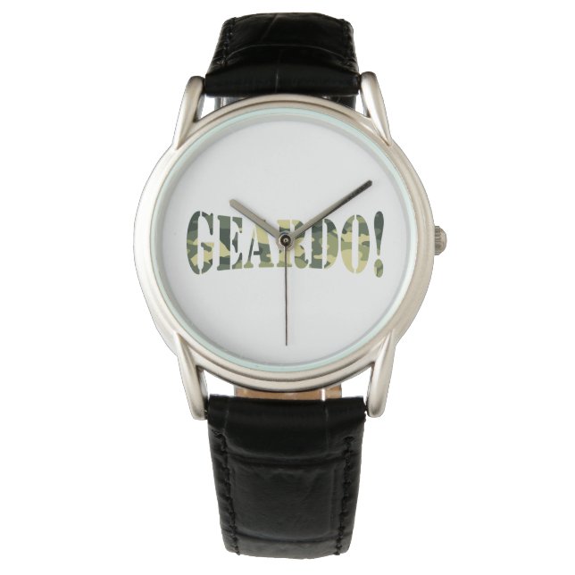 GEARDO! CAMO/CAMOUFLAGE HORLOGE (Voorkant)