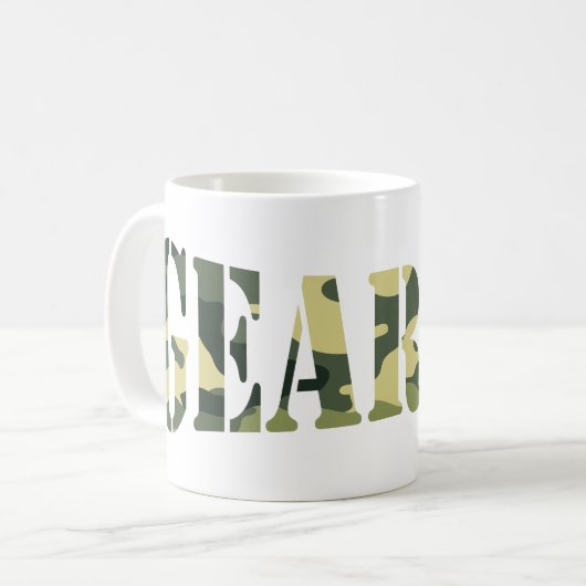 GEARDO! CAMO/CAMOUFLAGE KOFFIEMOK (Voorkant links)
