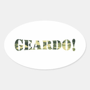 GEARDO! CAMO/CAMOUFLAGE OVALE STICKER