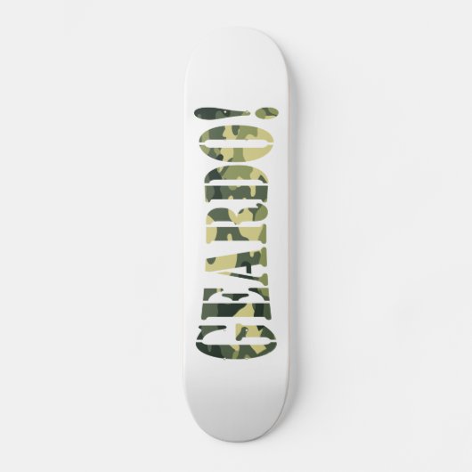 GEARDO! CAMO/CAMOUFLAGE PERSOONLIJK SKATEBOARD (Voorkant)