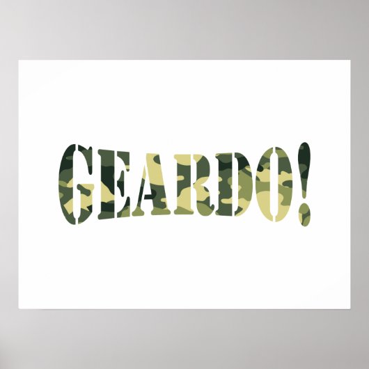GEARDO! CAMO/CAMOUFLAGE POSTER (Voorkant)