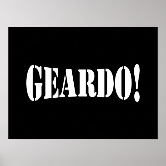 GEARDO! POSTER (Voorkant)