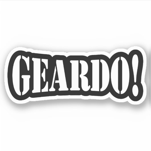GEARDO! STICKER (Voorkant)