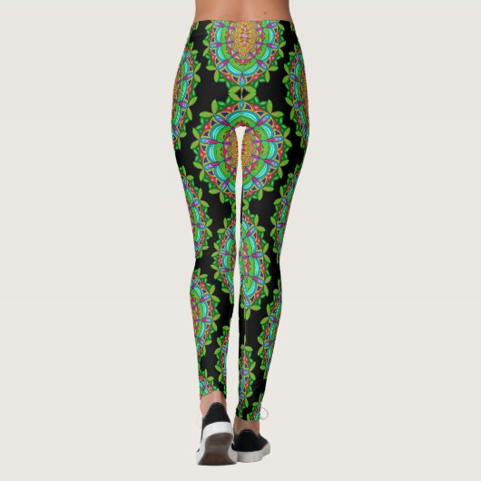 Geared voor beweging! Mandala Design Leggings (Achterkant)