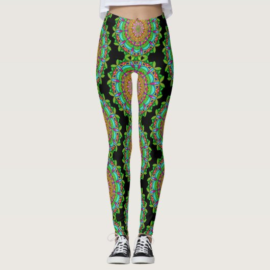 Geared voor beweging! Mandala Design Leggings (Voorkant)