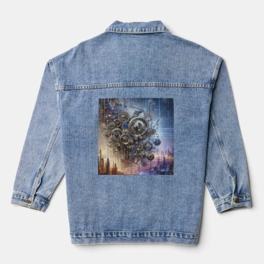 Gearhaven: De stad waar verleden en toekomst samen Denim Jacket (Achterkant)