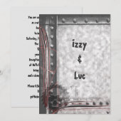 Gearhead Skull Rockabilly Grunge Gothic Weddenscha Kaart (Voorkant / Achterkant)