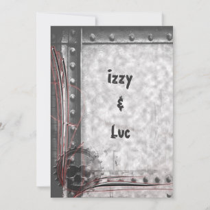 Gearhead Skull Rockabilly Grunge Gothic Weddenscha Kaart