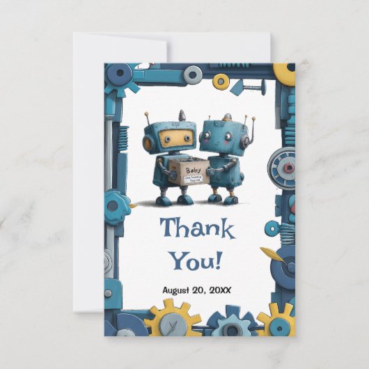 Gearing Up voor Baby - Bedankt Card (Voorkant)