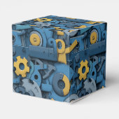 Gearing Up voor Baby - Robot Baby shower Bedankdoosjes (Achterkant)