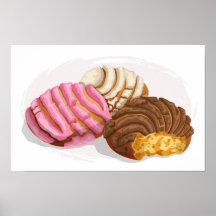 Gearomatiseerde Conchas Pan Dulce Pink, Choco & Va