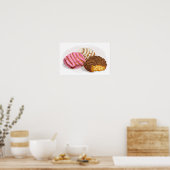 Gearomatiseerde Conchas Pan Dulce Pink, Choco & Va Poster (Keuken)