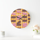 Gearomatiseerde wafels naadloze achtergrond grote klok (Huis)