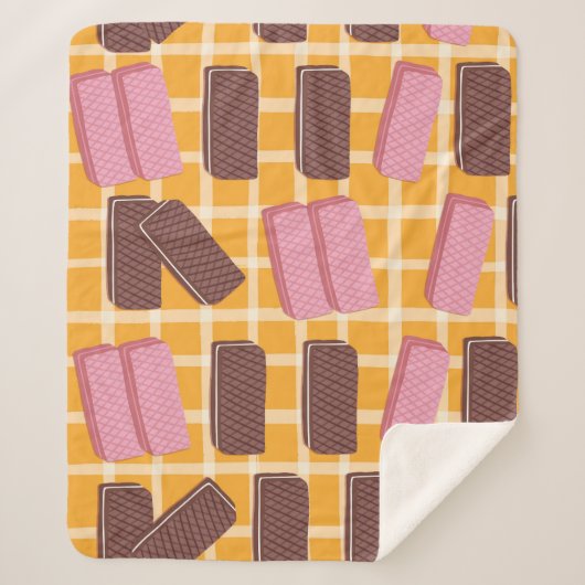 Gearomatiseerde wafels naadloze achtergrond sherpa deken (Voorkant)