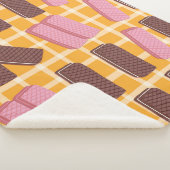 Gearomatiseerde wafels naadloze achtergrond sherpa deken (3/4)