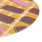 Gearomatiseerde wafels naadloze achtergrond snijplank (Hoek)