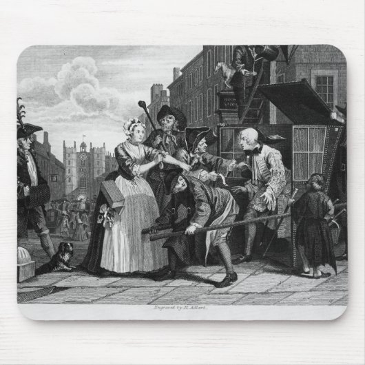 Gearresteerd voor schuld, bord V Muismat (Voorkant)