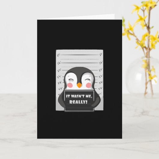 Gearresteerde pinguïndief kaart (Gele Bloem)