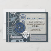 GEARS Bar Bat Mitzvah Uitnodiging (Voorkant)