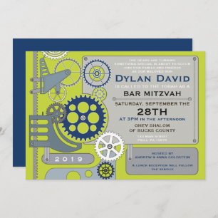 GEARS Bar Bat Mitzvah Uitnodiging