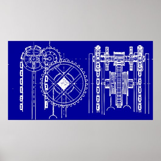 Gears Blueprint Poster (Voorkant)
