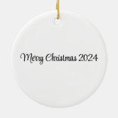 Gears & Cheer: Steampunk Kerstman en mevrouw Claus Keramisch Ornament (Achterkant)