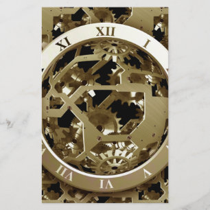 Gears Clock Kantoor Design Digital Art Destiny Briefpapier