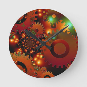 Gears Clock Kantoor Design Digital Art Destiny Ronde Klok
