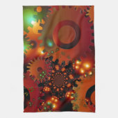 Gears Clock Kantoor Design Digital Art Destiny Theedoek (Verticaal)