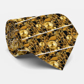 Gears Gold Clock Grunge Steampunk Kantoor Destiny Stropdas (Opgerold)